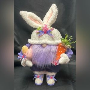 Happy Easter Bunny Gnome 17” tall Handmade Decorative item